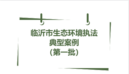 典型案例丨2024年临沂市生态环境执法典型案例（第一批）（三）