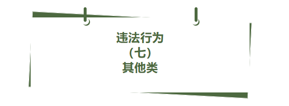 违法行为丨（ 七）其他类（二）